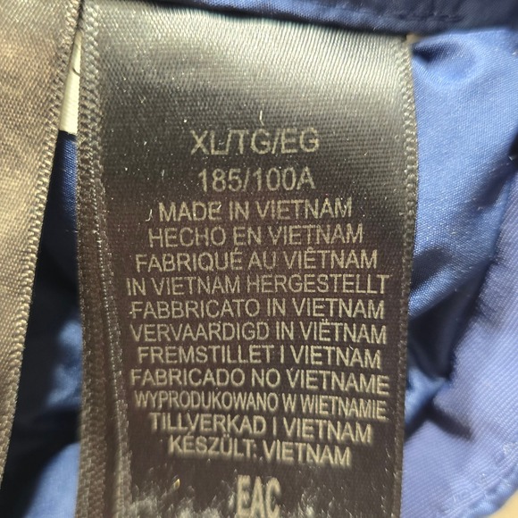 Marmot Azos Down Puffer Jacket Mens XL Blue 700 Fill Altered Sleeves Womens 1X - Picture 11 of 14